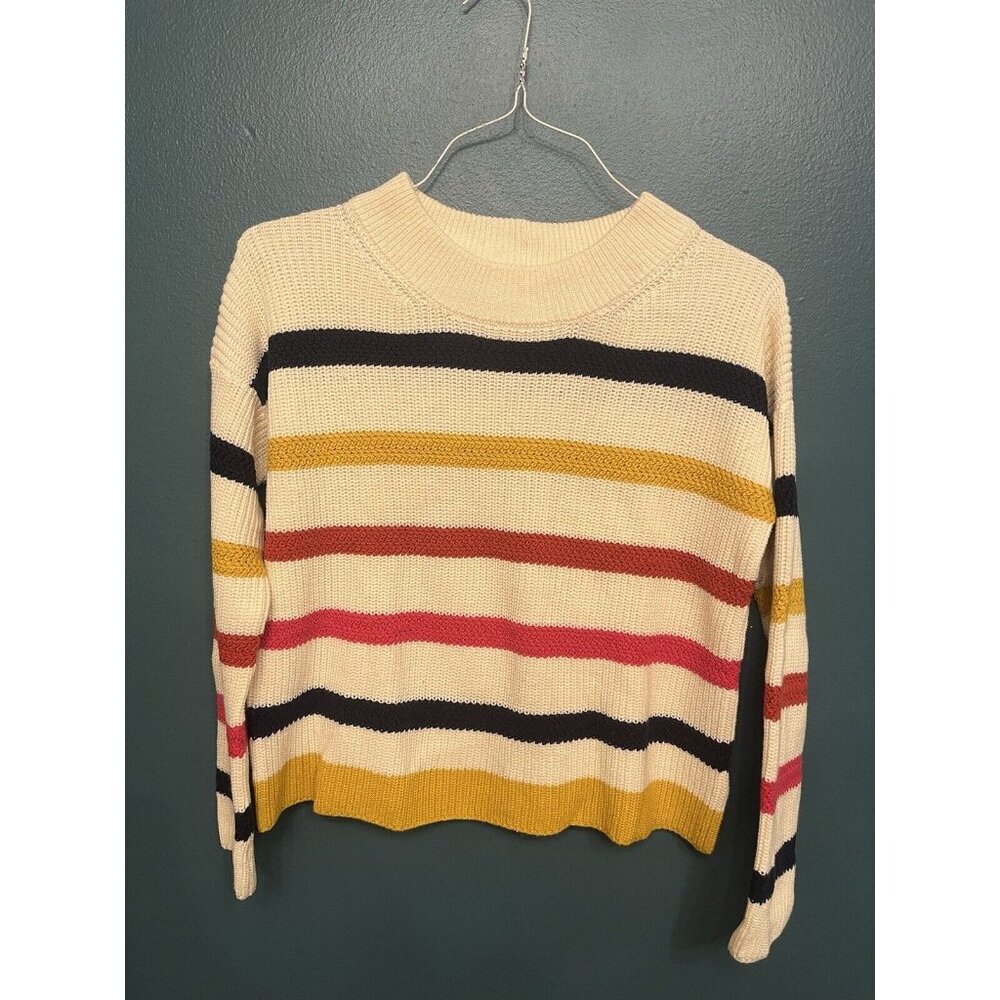 The Reeds‎ Striped MultiColor mock neck sweater Size XXS
